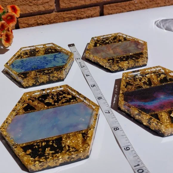 Space/Galaxy 4 Coaster Set - Picture 7 of 10